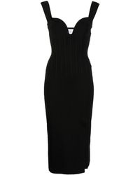 Galvan London スウィートハートネック ドレス - ブラック
