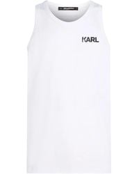 KARL LAGERFELD - Karl-Print Beach Tank Top - Lyst