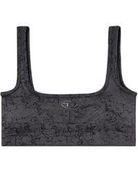 DIESEL - Printed Seamless Sports Bra - Lyst