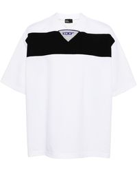Kolor - Stripe-detail Jersey T-shirt - Lyst