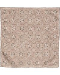 Brunello Cucinelli - Geometric-Print Silk Scarf - Lyst