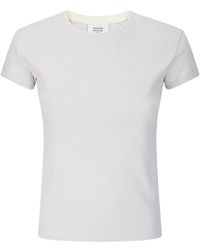 Maison Kitsuné - T-Shirt À Bords Côtelés - Lyst