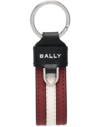 Bally - Logo-Print Leather Keyring - Lyst