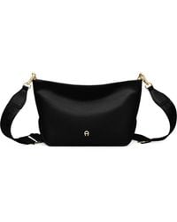 Aigner - Paola Grained-Leather Logo-Plaque Cross Body Bag - Lyst