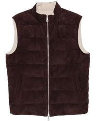 Eleventy - Suede Gilet - Lyst