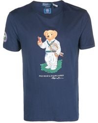 Polo Ralph Lauren - Teddy Bear-print Short-sleeved Cotton T-shirt - Lyst