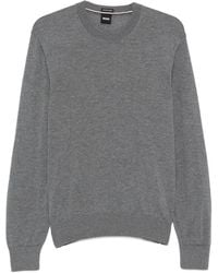 BOSS - Crew-Neck Long-Sleeve Sweater - Lyst