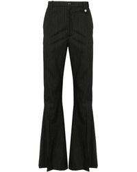 Egonlab - Pinstripe-pattern Flared Trousers - Lyst