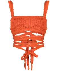 Alanui - Crochet-knit Sleeveless Top - Lyst