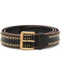 Miu Miu - Ceinture En Cuir À Détails De Clous - Lyst