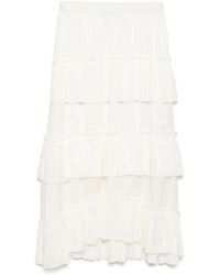 B+ AB - Gelaagde Mini-Rok Met Ruches - Lyst