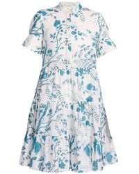 Erdem - Botanical-Print Tiered Mini Dress - Lyst