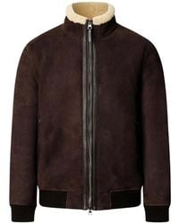 Hackett - Shearling-Collar Bomber Jacket - Lyst