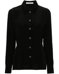 Alessandra Rich - Long-Sleeve Silk Shirt - Lyst