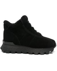 SERGIO MORETTI FIRENZE - Shearling-Trim Chunky Sneakers - Lyst