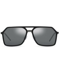 Dolce & Gabbana - Logo-engraved Oversize-frame Sunglasses - Lyst