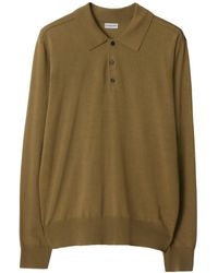 Burberry - Fine Wool Polo Shirt With Equestrian Knight Design - Lyst