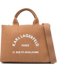 Karl Lagerfeld - Tote Bag mit Logo-Print - Lyst