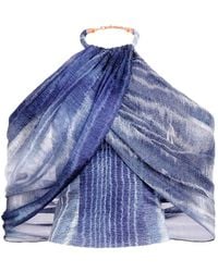 Silvia Tcherassi - Adib Draped Halterneck Top - Lyst