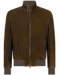Boglioli - Zip-Fastening Suede Bomber Jacket - Lyst