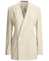 Ralph Lauren - Double-Breasted Striped Ramona Jacket - Lyst