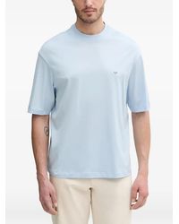 Emporio Armani - Camiseta Oversize De Punto Jersey Con Logo Estampado De Efecto Desgastado - Lyst