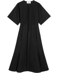 Ami Paris - Short-sleeve Cotton Midi Dress - Lyst