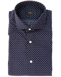 Barba Napoli - Micro-Pattern Button-Down Shirt - Lyst