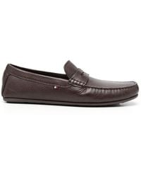 Tommy Hilfiger - Pebbled Leather Loafers - Lyst