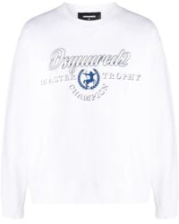 DSquared² - Logo-Print Cotton Sweatshirt - Lyst
