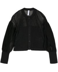 CFCL - Sheer Panelling Ribbed Cardigan - Lyst