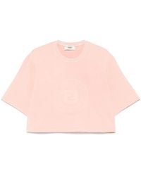 Fendi - Short T-Shirt With Embossed Logo - Lyst