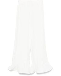ROWEN ROSE - Pleated Cropped Trousers - Lyst