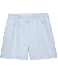 Prada - Cotton-Poplin Shorts - Lyst