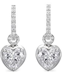 Anabela Chan - Petite Heart Pendant Hoop Earrings - Lyst