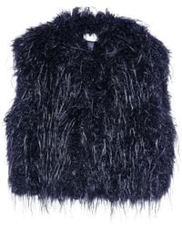 forte_forte - Feather-Effect Sleeveless Jacket - Lyst