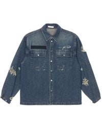 Helmut Lang - Distressed Denim Jacket - Lyst