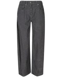 Brunello Cucinelli - Corduroy Wide-Leg Trousers - Lyst