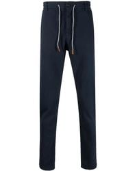 Eleventy - Tapered Cotton-Blend Drawstring Chinos - Lyst