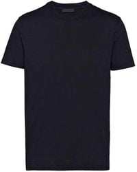Prada - T-Shirt mit Triangel-Logo - Lyst