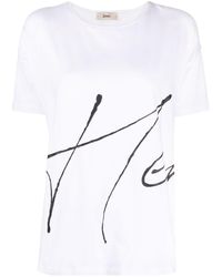 Herno - Crew-neck Logo-print T-shirt - Lyst