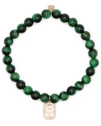 Sydney Evan - Pulsera en oro amarillo de 14 ct con diamantes y charm - Lyst