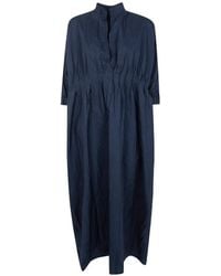 Daniela Gregis - Pleated Long-Sleeved Dress - Lyst