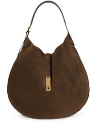Polo Ralph Lauren - Large Polo Id Suede Shoulder Bag - Lyst
