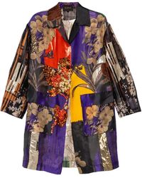 Biyan - Patchwork Organza Printed Coat - Lyst
