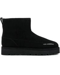 KARL LAGERFELD - Logo-Print Boots - Lyst