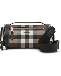 Burberry Exaggerated Check メッセンジャーバッグ - ブラック