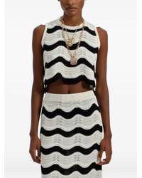 La DoubleJ - Wave-Pattern Knitted Top - Lyst