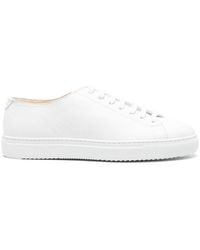 Doucal's - Grained Leather Lace-up Sneakers - Lyst