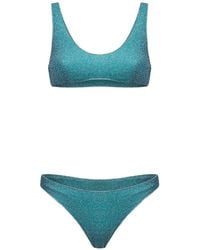 Oséree - Sporty Lumiere Glitter-Effect Bikini - Lyst